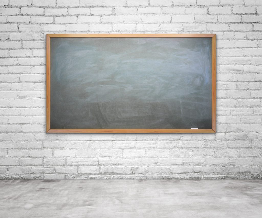 blank chalkboard